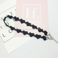 Black Charm Choker Heart-Shaped Lace Necklace For Lady